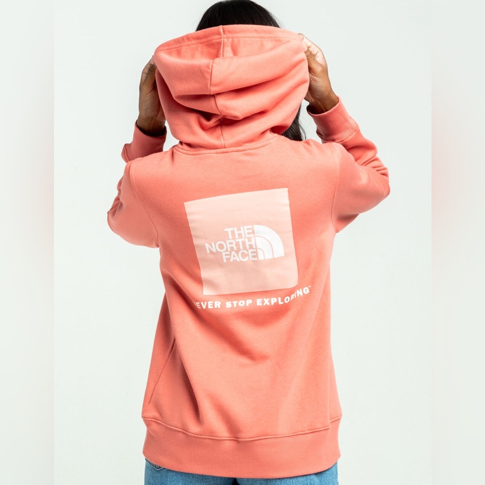 THE NORTH FACE Box NSE Never Stop Exploring Rose Salmon Pink Hoodie XS
